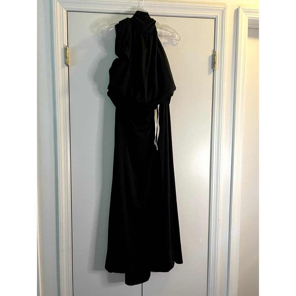Oh Polly Merryth Soft-Jersey Halterneck Backless Maxi Dress Black Size XXL New - Picture 10 of 10